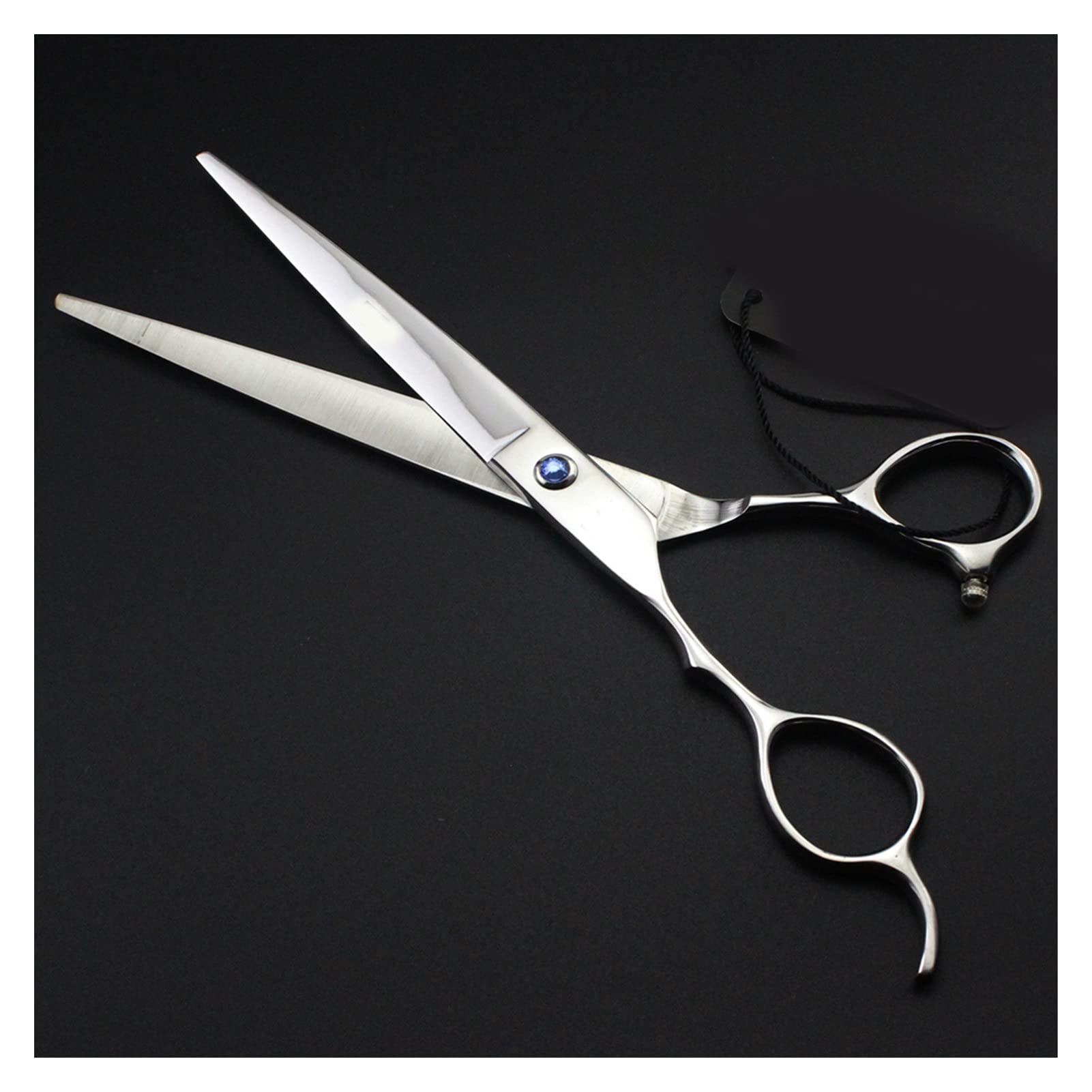 Ciseaux de barbier, ciseaux de coiffure pour gaucher, ciseaux de coiffure de 7 pouces, grands ciseaux argentés, ciseaux de coupe de cheveux