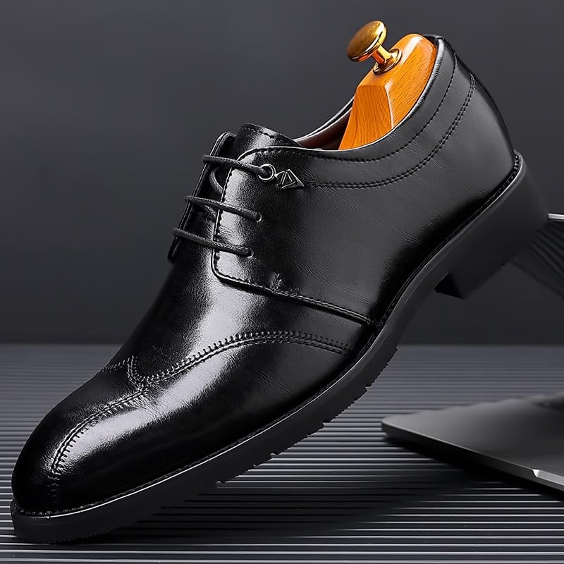 Men's Dress Shoes Classic Patent Leather Formal Oxfords Business Wedding Mens Tuxedo Shoes3