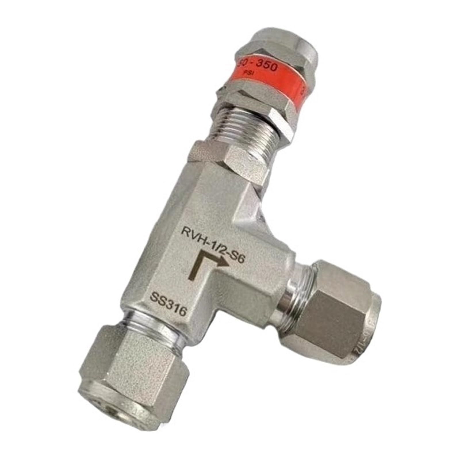 VáLvula De Alivio De PresióN Ajustable 1/8 "-1" 3 6 8 10-20 mm 316L Válvula de seguridad alivio presión resorte ajustable acero inoxidable para Calentador de Agua(CP 115-215 psig,10mm)