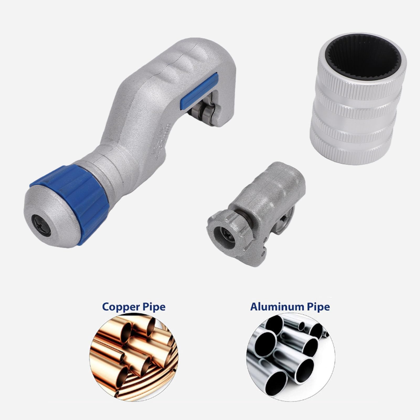 Yosoo Health Gear Zestaw Obcinaków do Rur, Trwałe Narzędzie do Obcinania Rur Metalowych z Rozwiertakiem, 3 Elementy Cięcia Aluminiowych i Miedzianych od 1/8 1-/4 Cala, Idealne zastosowań