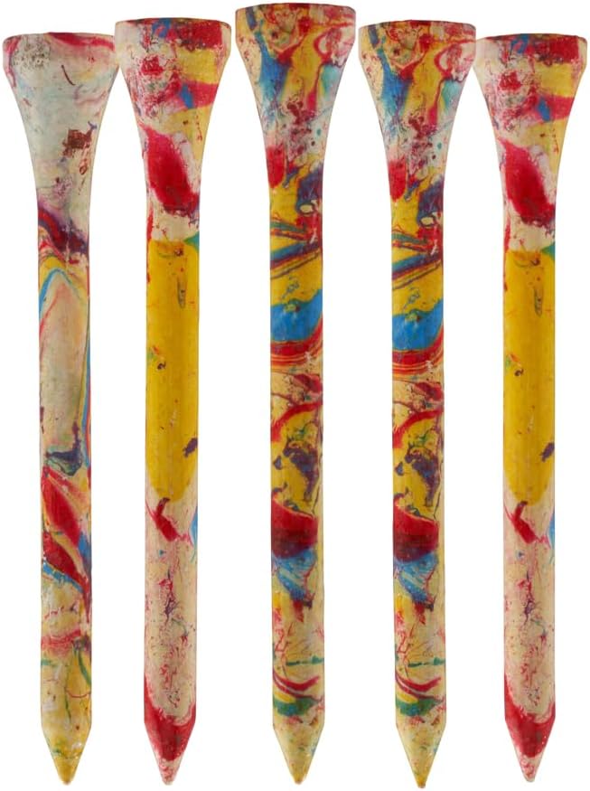 TH Golf Bamboo Golf Tees 70mm | Pack of 50 & 100 | Multiple Colour Options | Premium Eco Friendly Sustainable Durable Bamboo Golf Tees