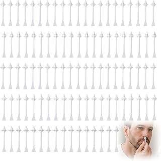 Set of 100 Wax Sticks, Hair Removal Nose, 3 in, Disposable White Hair Removal Spatula