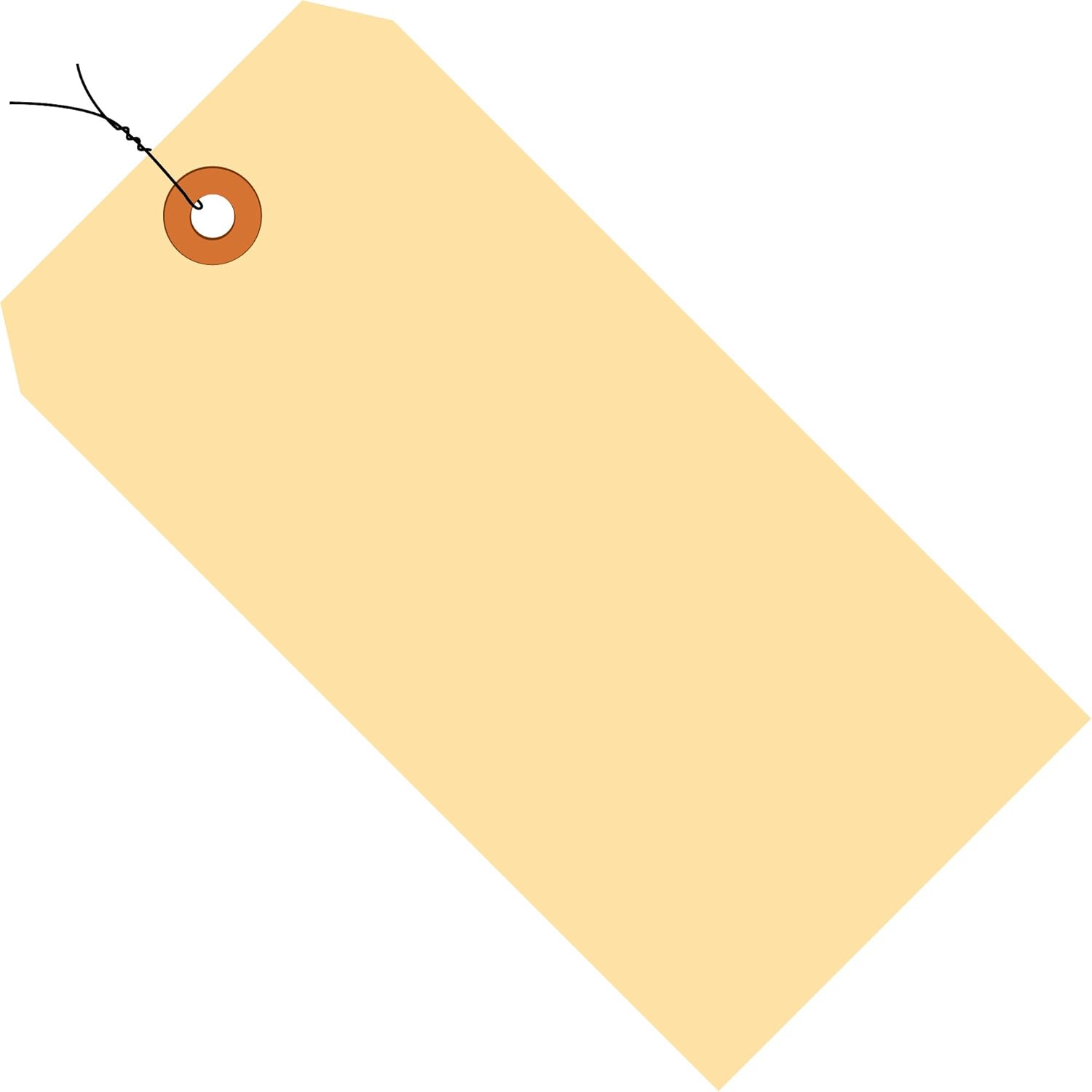 BOX USA BG10073 Shipping Tags, Pre-Wired, 13 Point, 5 3/4" x 2 7/8", Manila (Pack of 1000)