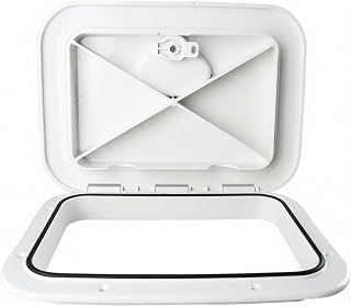 YaeMarine 10x14 Inch Marine Boat Deck Access Hatch Lid - UV Stable ABS, Weatherproof Seal, Low Profile for Boats, RVs, Caravans