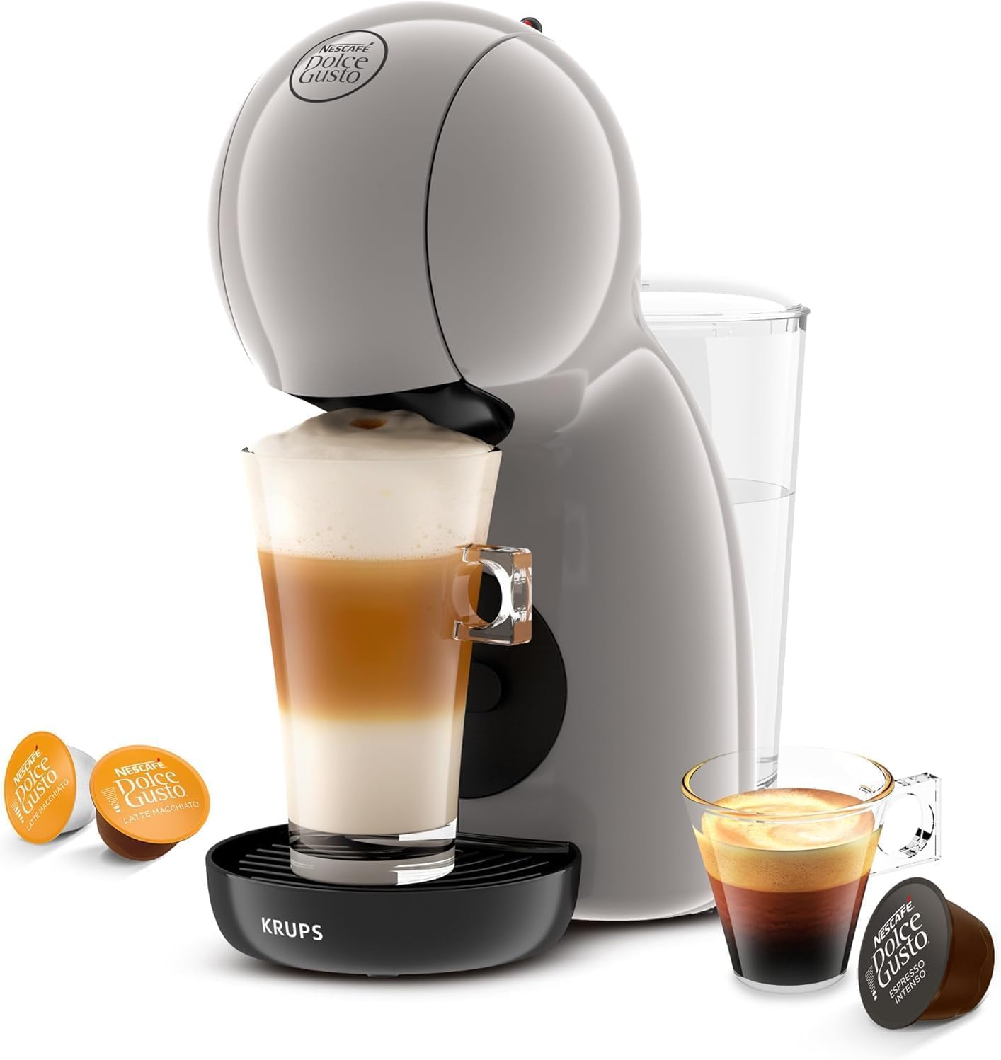 KRUPS Piccolo XS, KP1A3ACL Multidrink Capsule Machine, Ultra Compact, High Pressure Espresso, Compatible with NESCAFÉ Dolce Gusto Capsules, 15 Bar Pressure for Perfect Espresso
