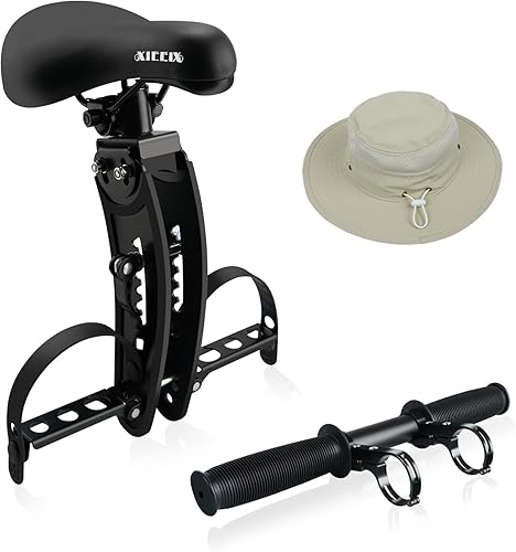 XIEEIX Asiento de bicicleta para niños con accesorio de manillar, asientos de bicicleta desmontables para niños de 2 a 5 años, compatible con todas