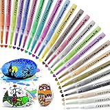 Amplia aplicación: los lápices acrílicos son lisos de usar y se pueden utilizar ampliamente para pintura de piedra, vidrio, tazas de café, vasos, madera, ventanas, tela, plástico, cerámica, pintura de Halloween, disfraces y otros proyectos de bricolaje. Recoge piedras para pintar y usa tu imaginación para crear grandes obras maestras. Es una excelente manera de pasar tiempo con sus hijos y hacer del mundo su lienzo.