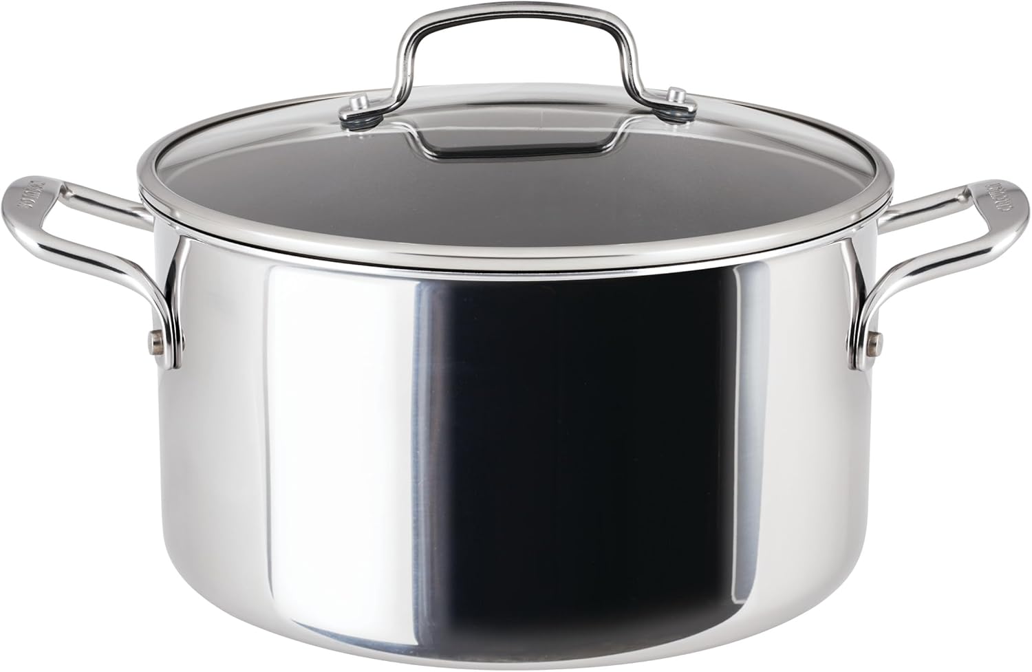 Circulon C1 Series Clad Stainless Steel with ScratchDefense Technology Cookware Nonstick Induction Stockpot with Lid, Metal Utensil Safe, 8 Quart - Polished Stainless Steel