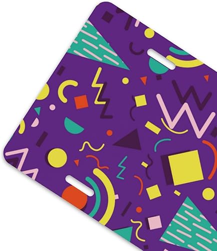 Miniatura 5 de Cubiertas decorativas de metal para automóvil, estilo retro de los años 80, 6 x 12 pulgadas para mujeres y hombres