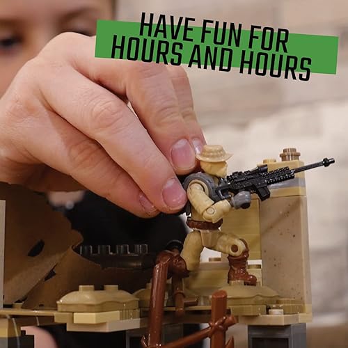 Miniatura 7 de Mini figura de acción de las Fuerzas Especiales de 8 a 12 años + incluye 3 juegos de construcción militar, 6 figuras de soldado diseñadas como un