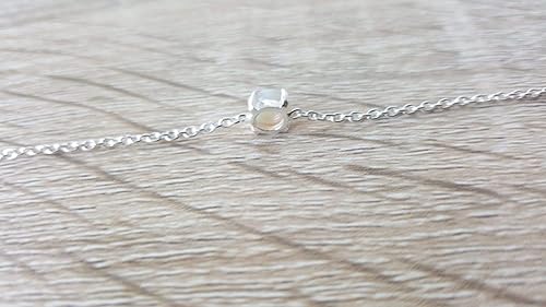 Miniatura 6 de Opal Bracelet - 5mm Australian Opal Bracelet in Sterling Silver - Minimalist Opal bracelet