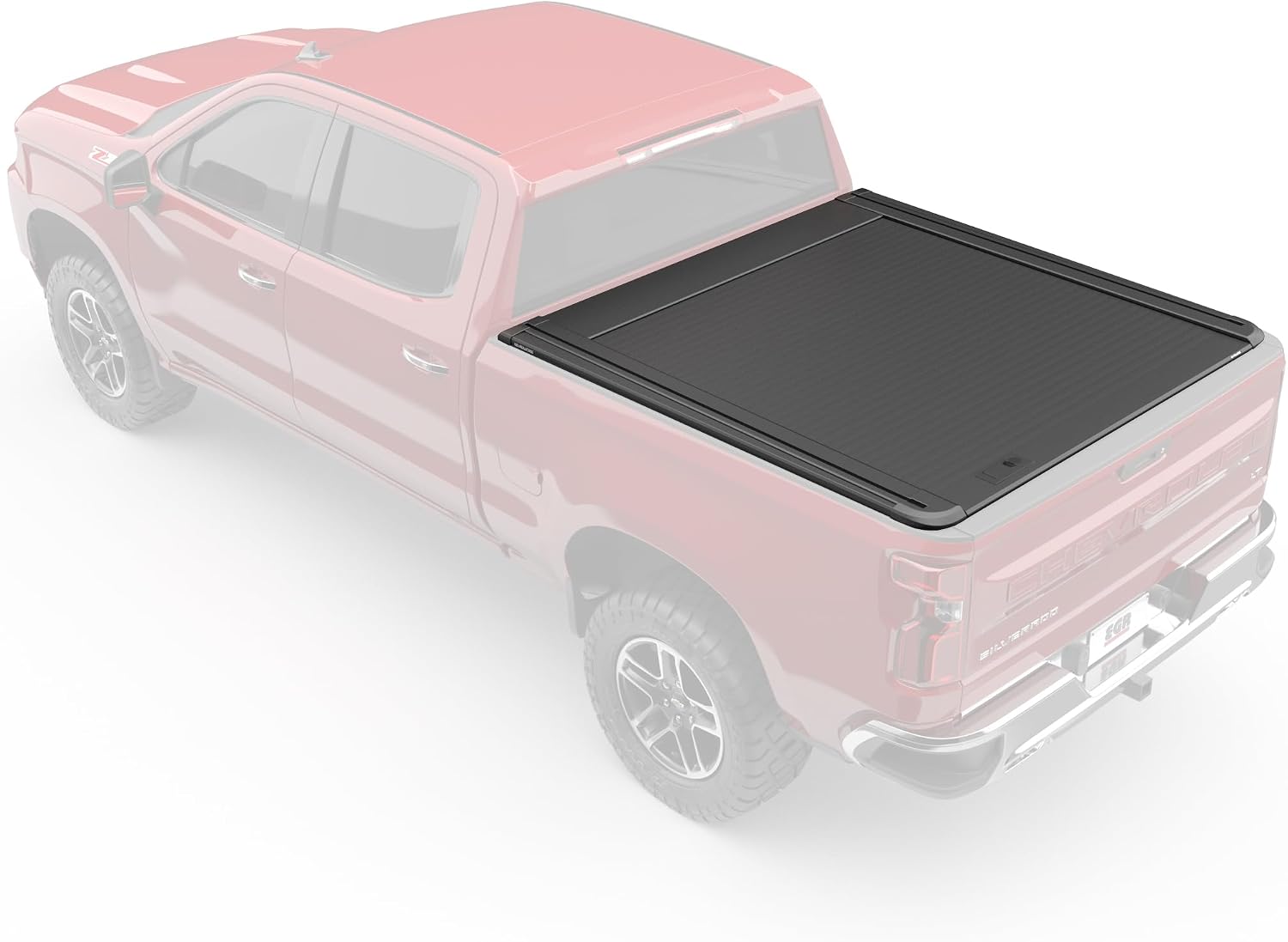 EGR RT039603ML RollTrac Manual Retratable Bed Cover Compatible with Chevrolet Silverado Short Box - Non-HD, Black