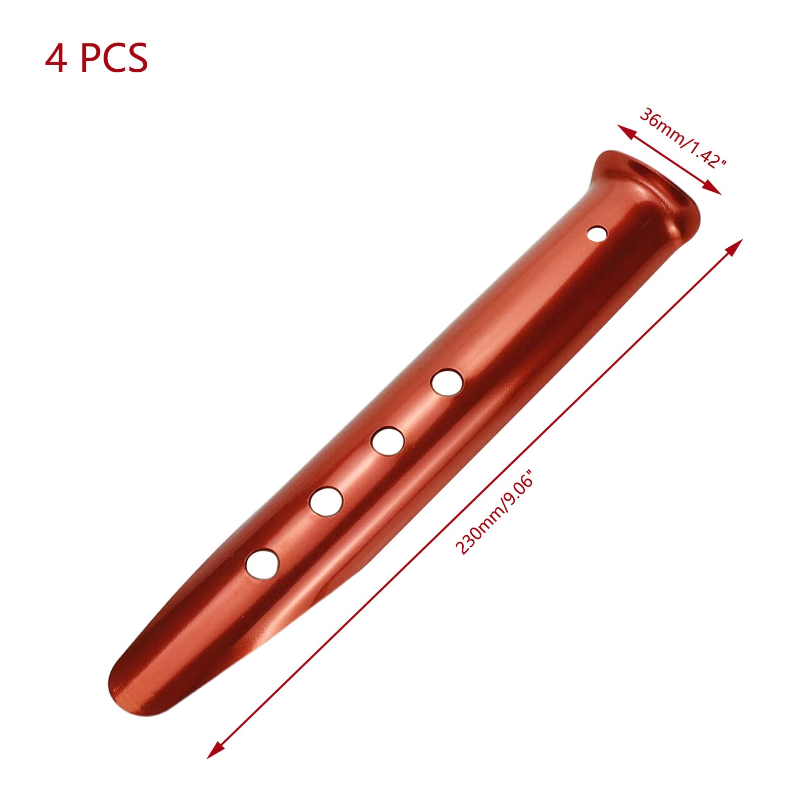 KUMGROT 4 Pcs Snow Sand Tent Stakes Stakes Pegs U-Shaped Beach Tent Nails Aluminum Alloy 9
