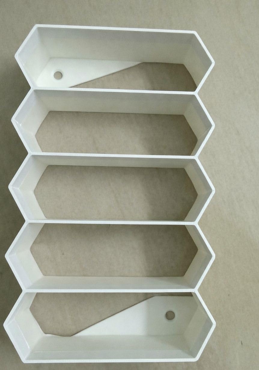 Hexagonal Wall Shelf, White, 5-Tier Display Organizer for Hot Wheels Cars and Collectibles-image-28