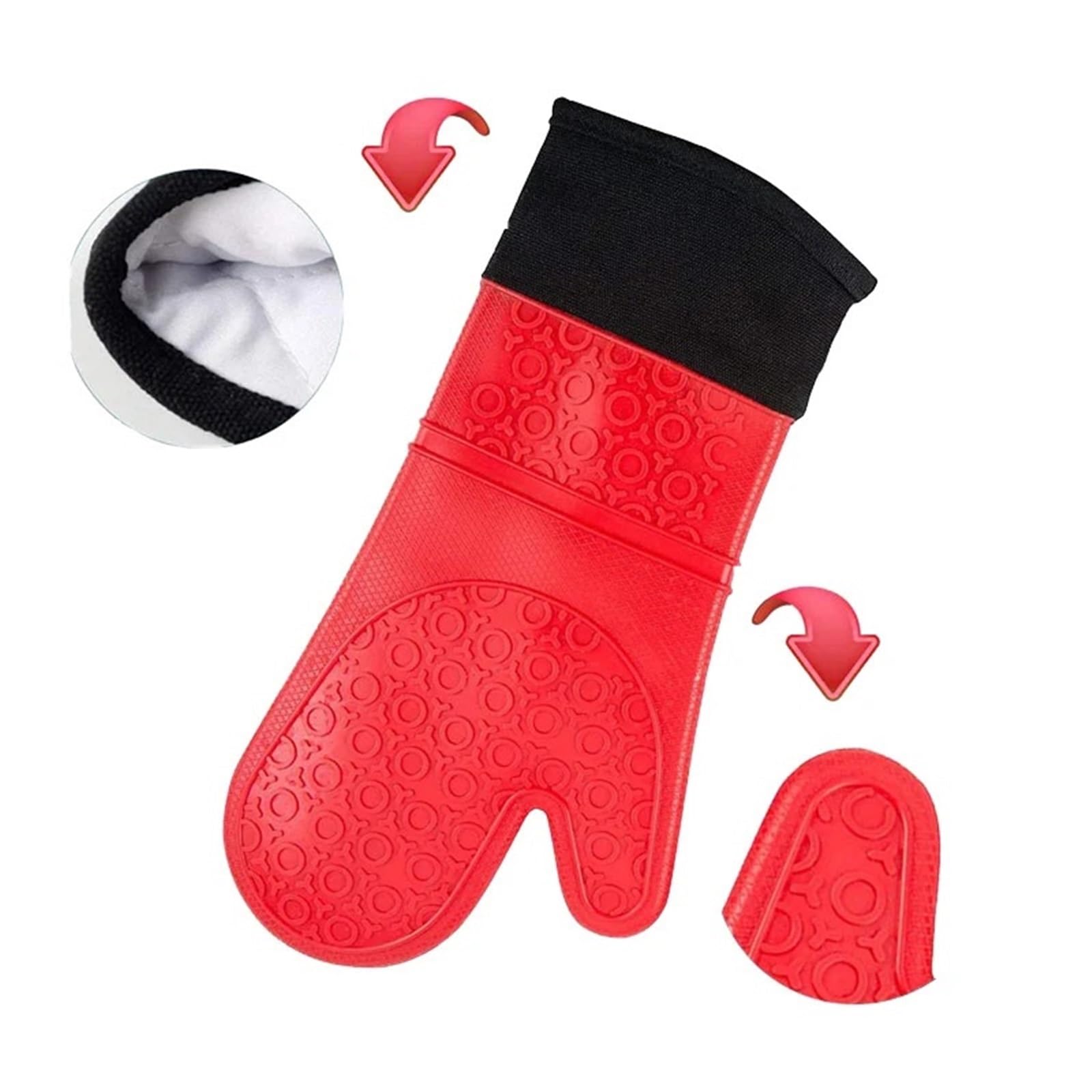 Genérico Guantes de Horno de Silicona, Guantes Antideslizantes para Hornear