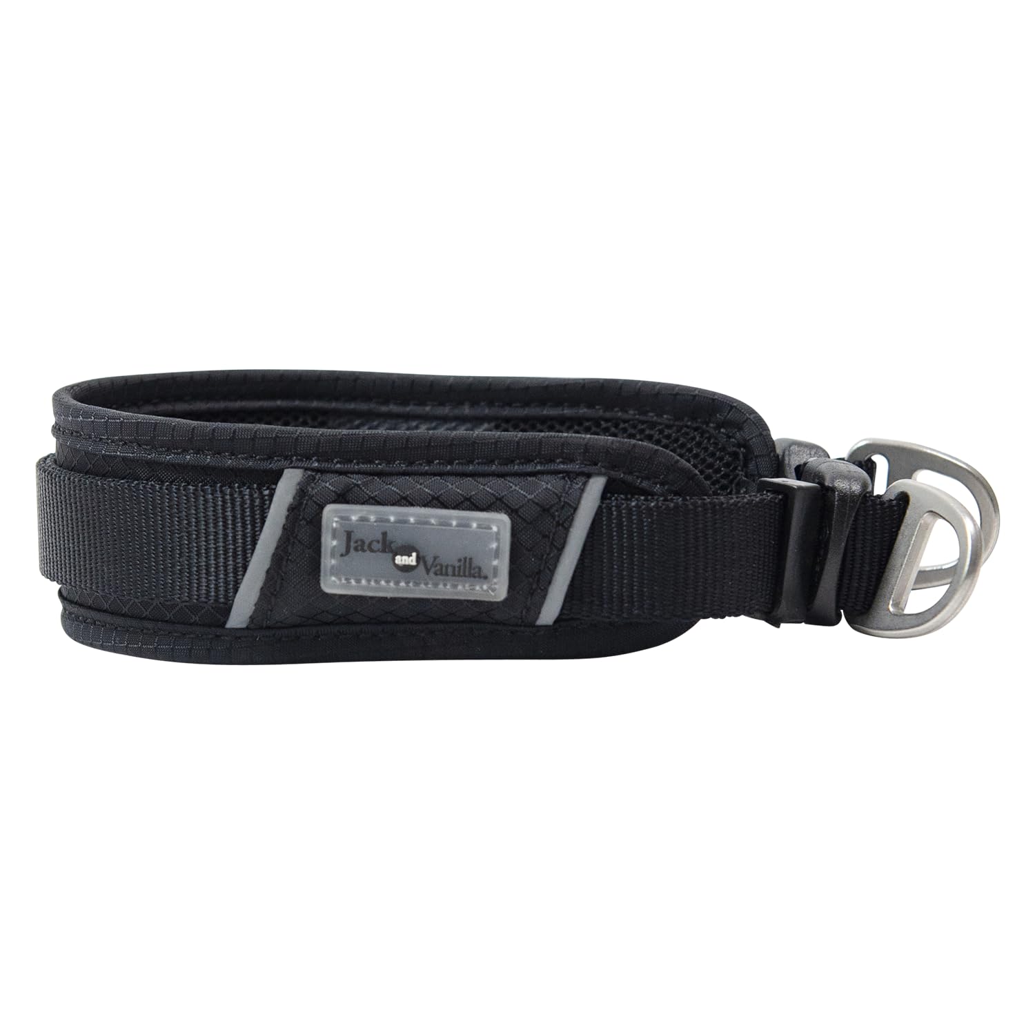 JACK AND VANILLA, Expedition Dog Collar, Black, Size 25 mm x 65 cm