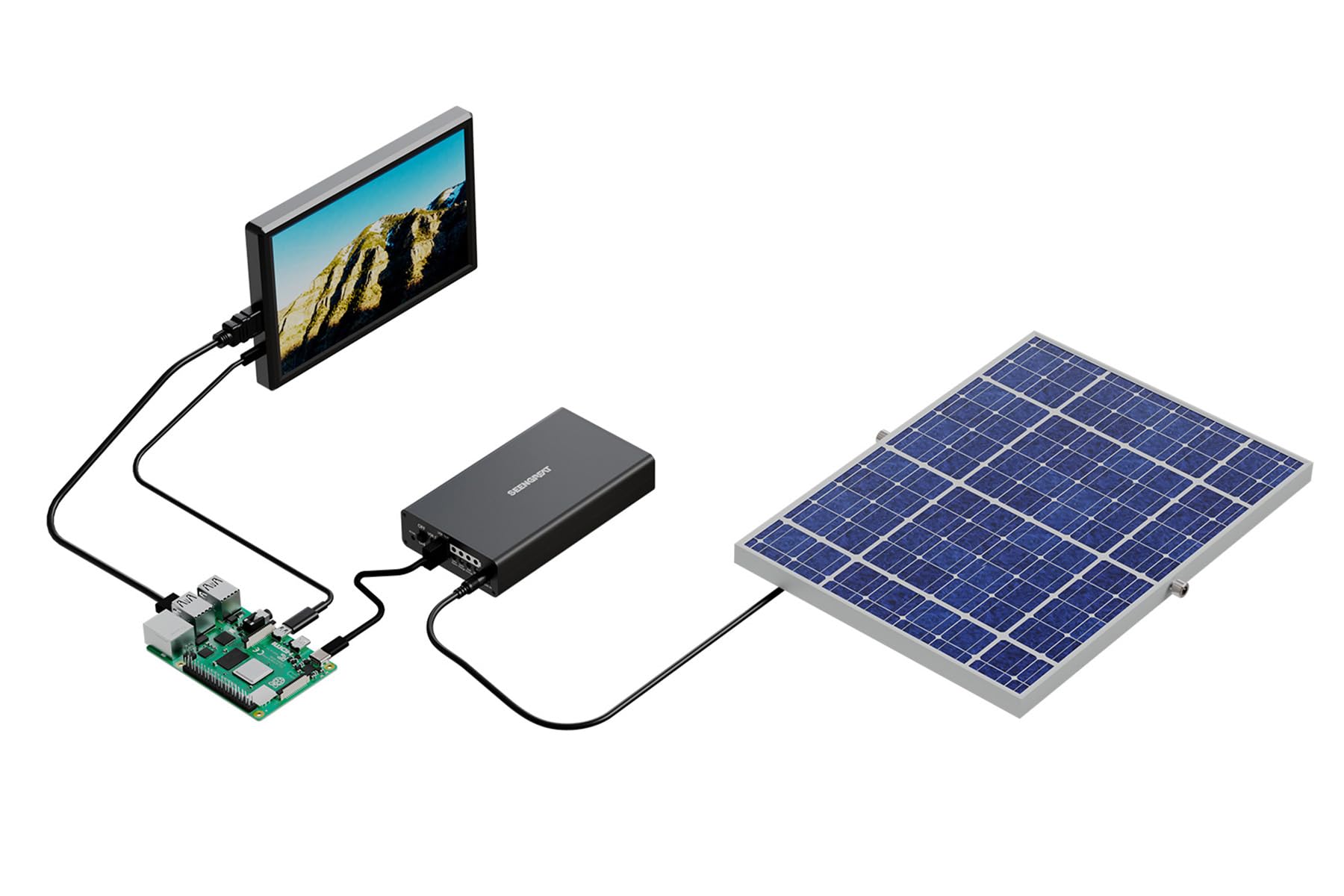 Solar Power Management Module with MPPT, 5V/3.1A USB Type-C & USB-A Output, Dual Input Solar/USB Power Supply Controller for IoT, Green Energy and DIY Projects