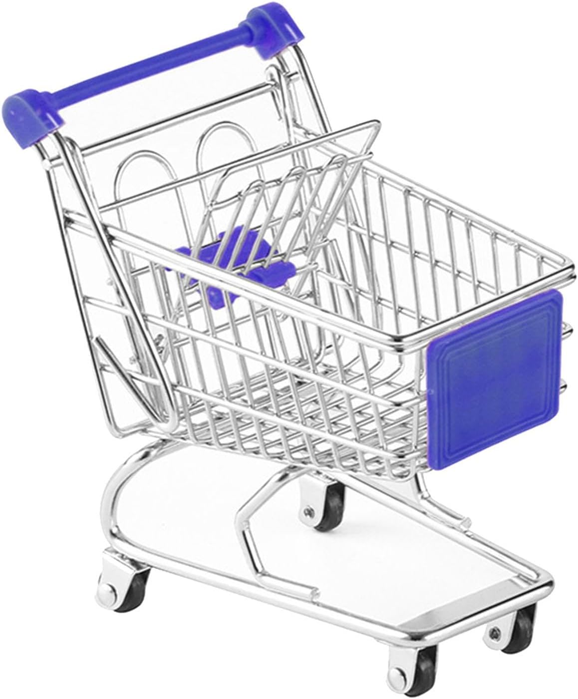 Mini Shopping Cart Supermarket Metal Handcart Toy Ornament Desktop Organizer Blue|Home & Garden|Household Supplies & Cleaning|Home Organization|Storage Boxes