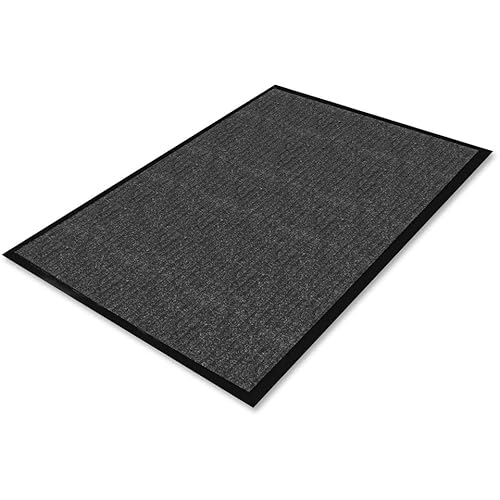 1 Pc Commercial Walk-Off Mat for High-Traffic Entryways, Polypropylene and Vinyl, Charcoal 60