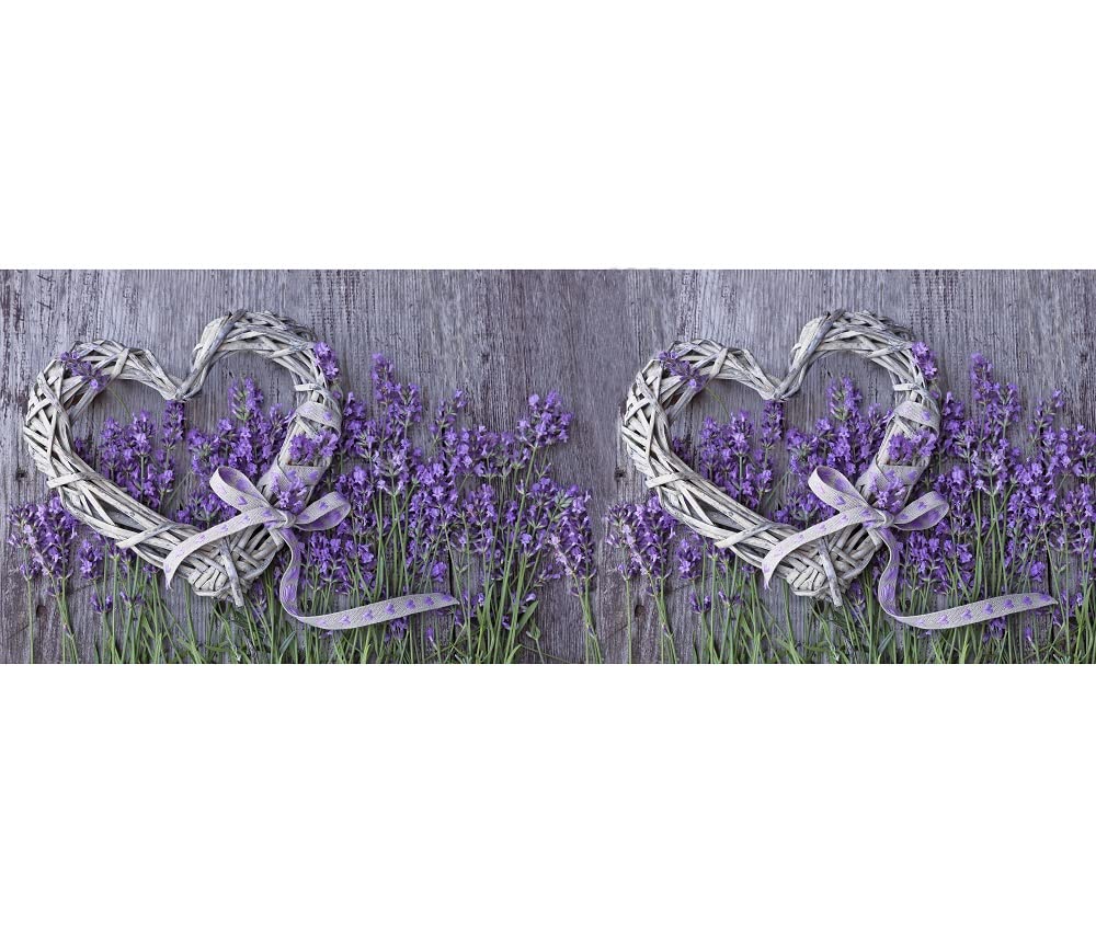 IlGruppone Tappeto Cucina Antiscivolo Made in Italy Passatoia Antimacchia Multiuso Corridoio Soggiorno Lavabile in Lavatrice - 50x200 - Stampa Lavanda