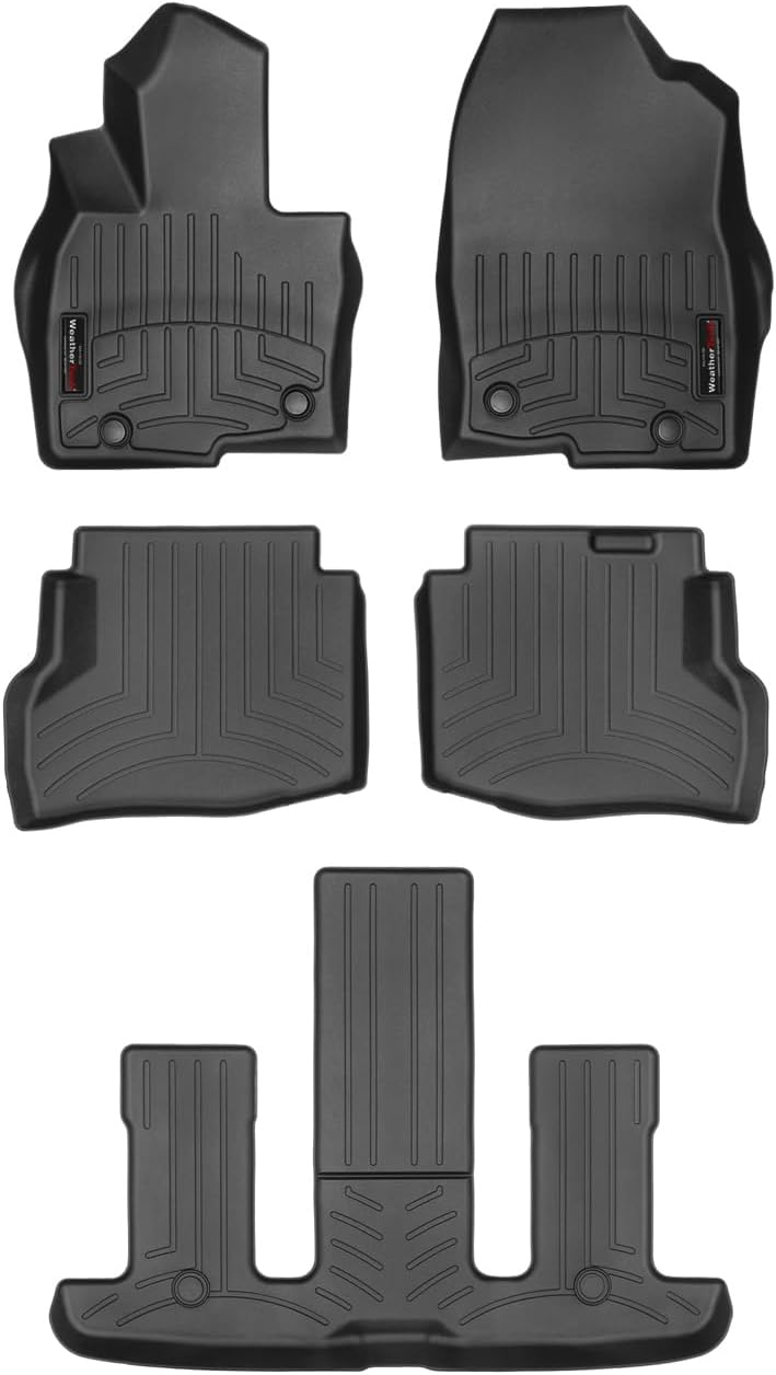 WeatherTech Custom Fit FloorLiners for Mazda CX-9 - Full Set (44972-1-4-5), Black