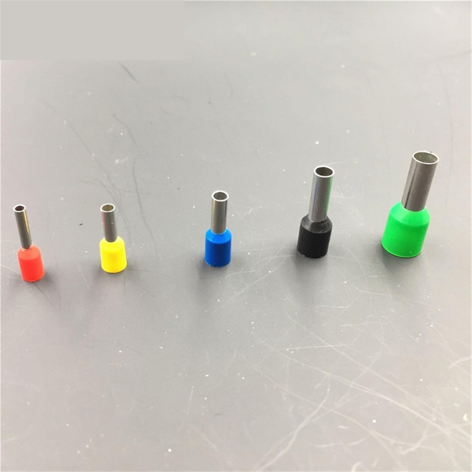 1000 pezzi E0512 morsetti isolanti per tubi 0,5 mm2 22 AWG cavo cavo isolante Crimp E nero, giallo, blu, rosso (colore: Blue)