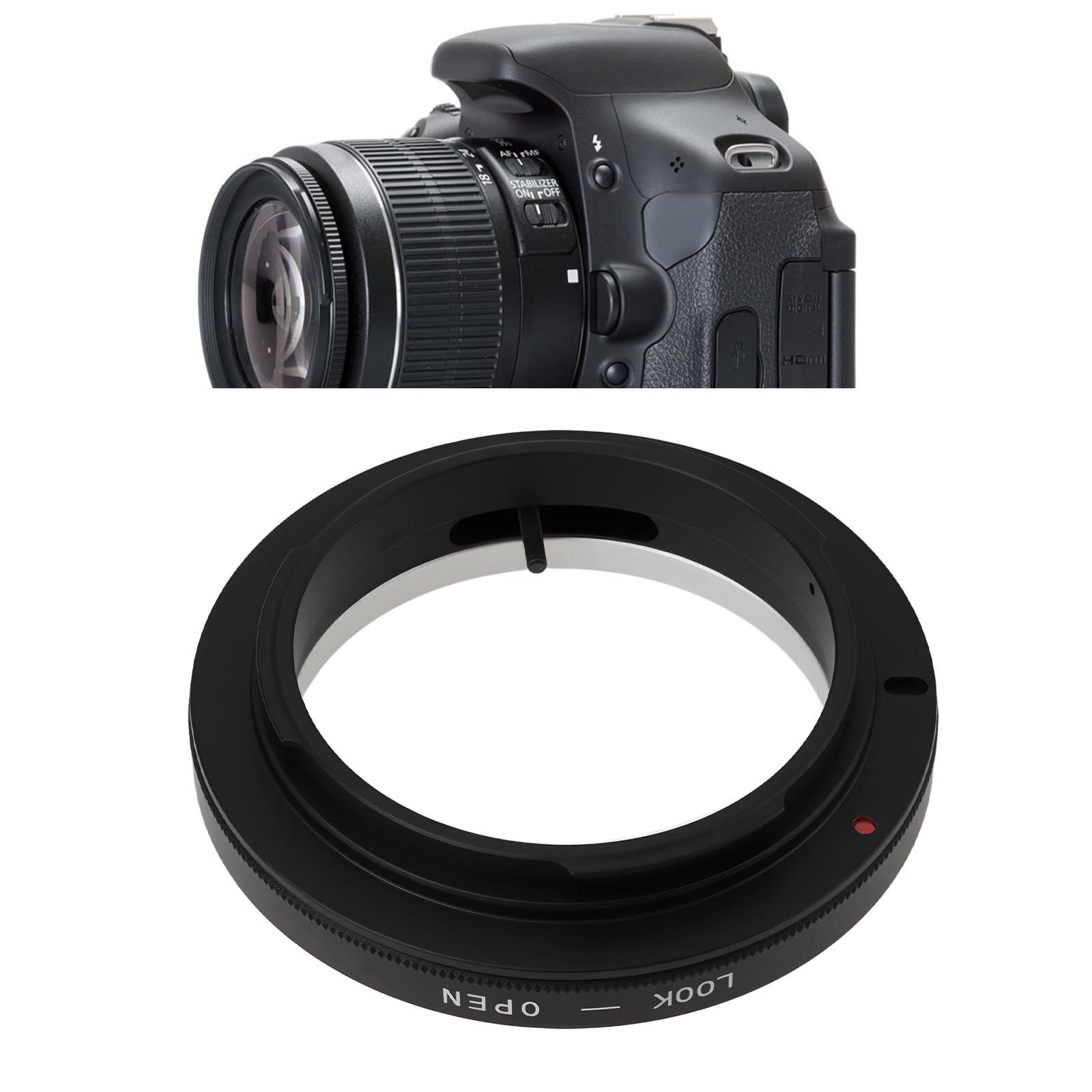 SG Store Adattatore per obiettivo FD-EOS Compatibile con Canon EOS 600D/60D/1100D