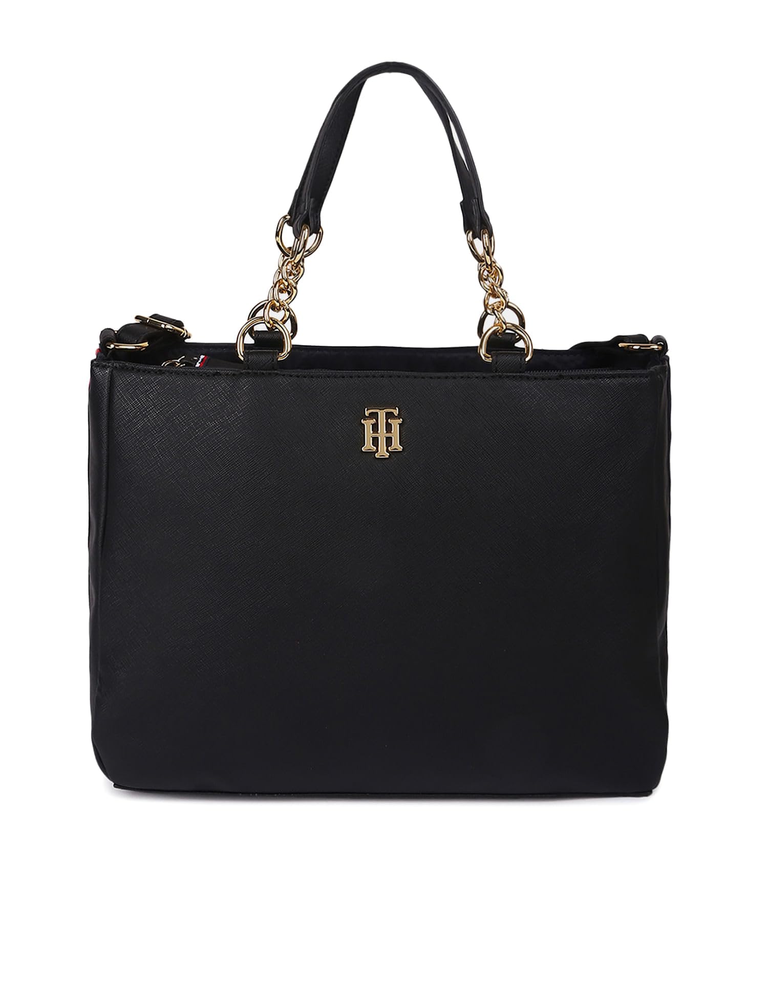 Tommy Hilfiger BLACK SOLID HANDBAG (FS)