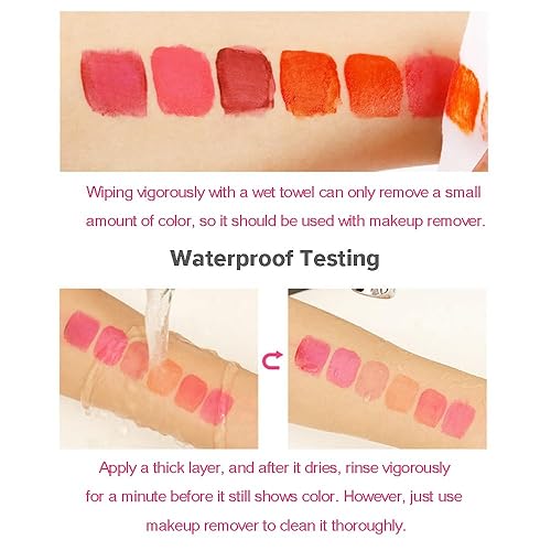 Miniatura 3 de Juego de 6 tintes de labios para botella de vino, original de 24 horas de duración, lápiz labial líquido mate y brillo labial para mujeres, botella