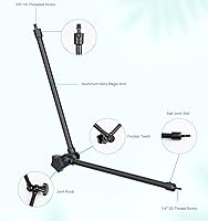 Vista 8 de Microphone Stand Holder,21.5" Long Flexible Adjustable Magic Arm Super Crab Clamp Mic Clip 3/8"-16 to 5/8"-27 Adapter Mount,Compatible with