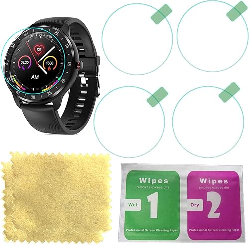 Protector de pantalla para reloj inteligente canmixs con 4PCS en un paquete, 33MM, transparente