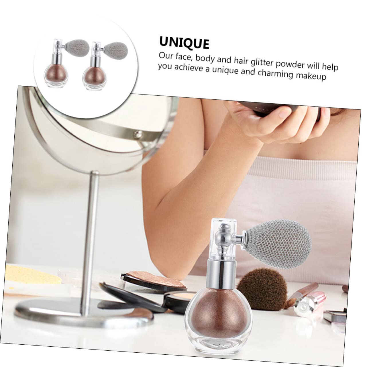 Didiseaon Highlighter Supply Set 2pcs Glitter Spray Highlighter Makeup Glittering Sprayer Highlight Bottle