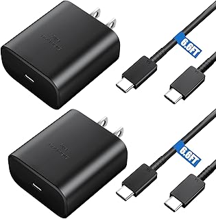 Samsung 45W USB-C Super Fast Charging Cord Cable Type C Wall Charger Android Phone Charger Block for Samsung Galaxy S23 Ultra/S23/S23+/S22/S22 Ultra/S22+/Note 10/20/S20/S21, Galaxy Tab S7+/S8+,2Pack