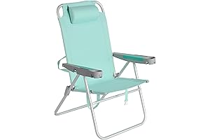 SUNNYFEEL Oversized Tall Folding Beach Chair Lightweight, 17" Portable Sand Chair for...