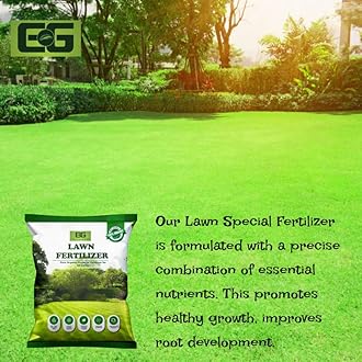 Elamgreen Grass Lawn Fertilizer | Slow-Release -Rich Formula for Lush, Green Lawn Growth | Easy Application for All Grass Types 5kg
