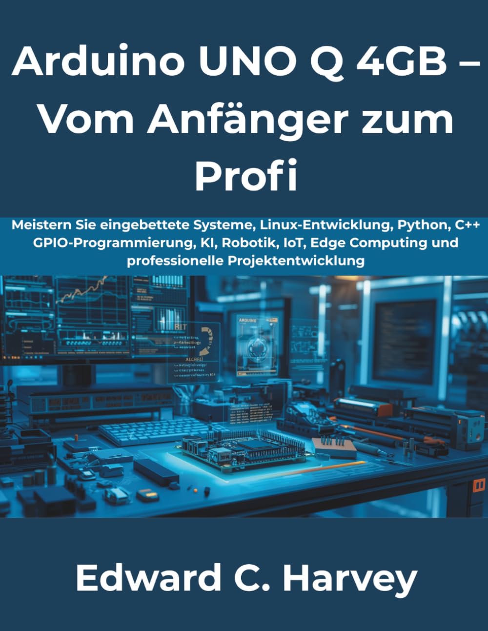 Arduino UNO Q 4GB – Vom Anfänger zum Profi: Meistern Sie eingebettete Systeme, Linux-Entwicklung, Python, C++, GPIO-Programmierung, KI, Robotik, IoT, Edge Computing und professionelle Projektentwicklu