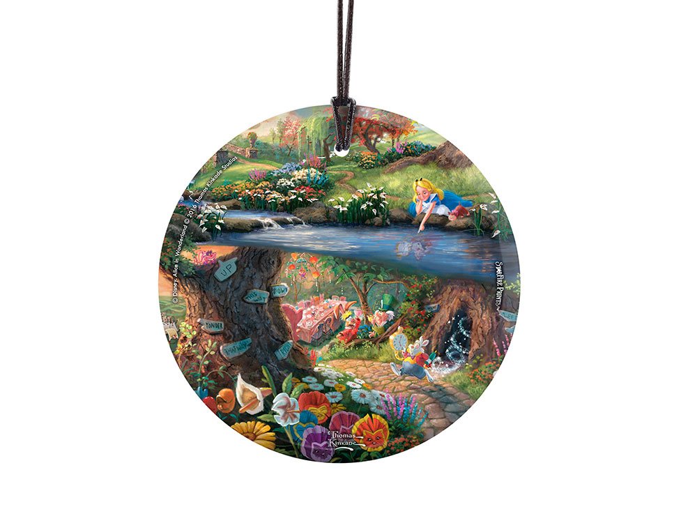 Trend Setters Disney - Alice in Wonderland - 3.5” Starfire Prints Hanging Glass Print Accessory – Ideal for Gifting and Collecting
