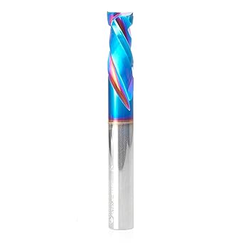Amana Tool 46704-K CNC SC Spektra Extreme Tool Life Coated Compression Spiral 3/8 D x 1-1/4 CH x 3/8 SHK x 3 Inch Long 2 Flute Router Bit for Birch Plywood