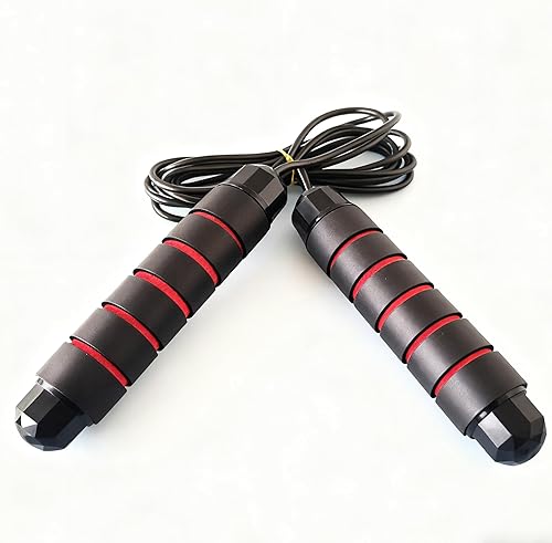 Miniatura 4 de Cuerda de saltar ajustable para mujeres, hombres y niños, velocidad rápida sin enredos con rodamientos de bolas, ejercicio y cuerpo delgado para