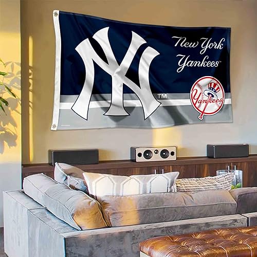 Miniatura 4 de WinCraft Bandera de NY Yankees Logo Insignia de 3 x 5 pies con ojal