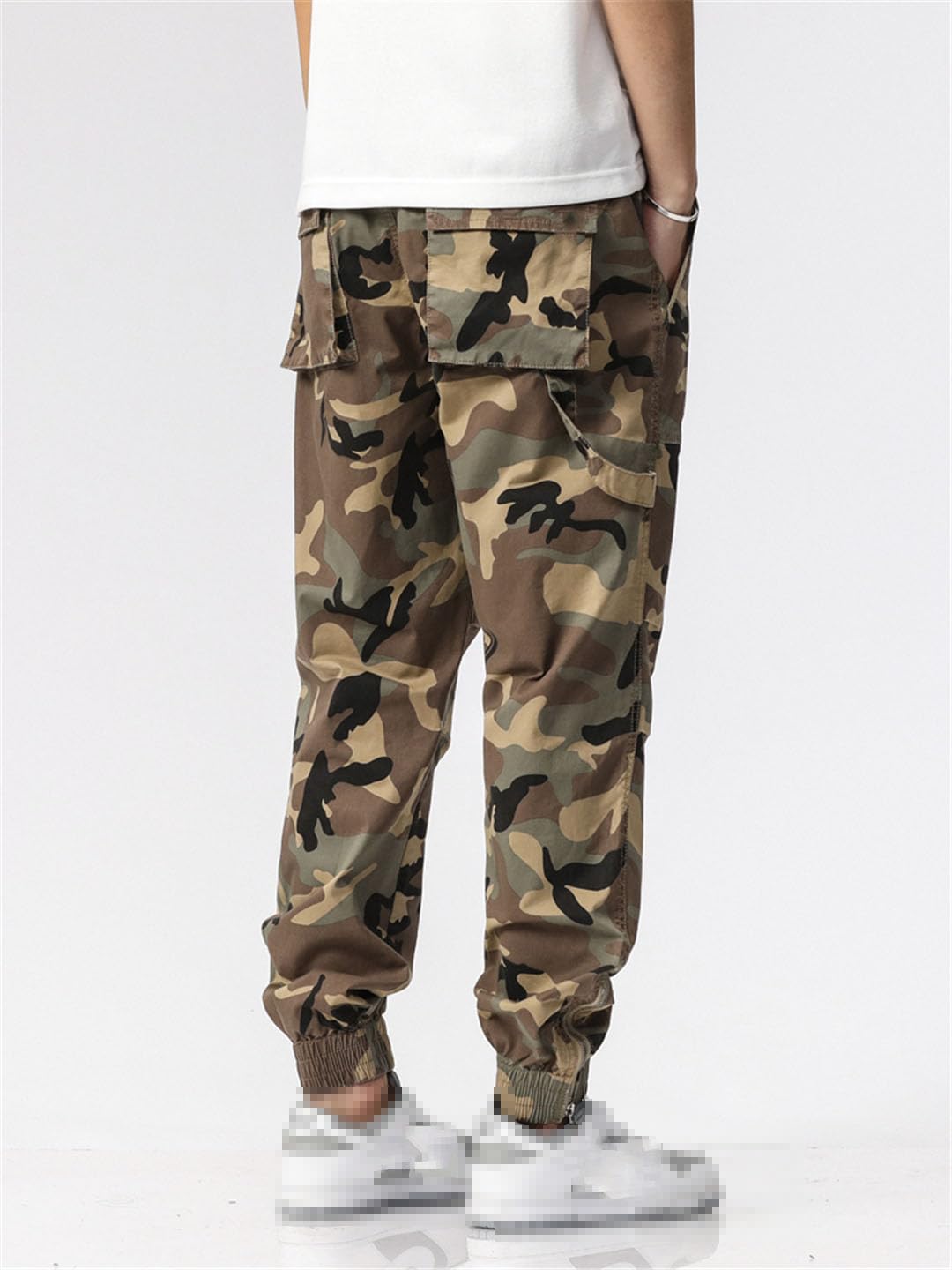 Vogrtcc Pantalones Cargo con Múltiples Bolsillos para Hombre Pantalones De Trabajo Informales hasta El Tobillo con Cremallera En La Pierna