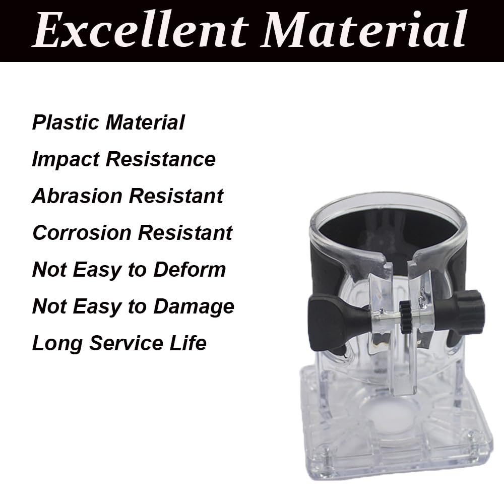 Lot de 2 bases de défonceuse électrique, base en plastique transparent, fixation rapide, accessoires de fraiseuse, couvercle transparent pour fraisage, rainurage, sculpture