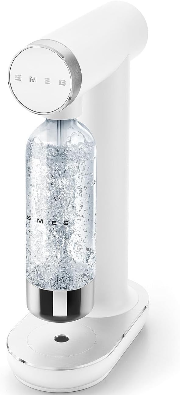 SKC01WHM Soda Maker, Non-Slip Feet, Space Saving Design, 800ml, Matte White
