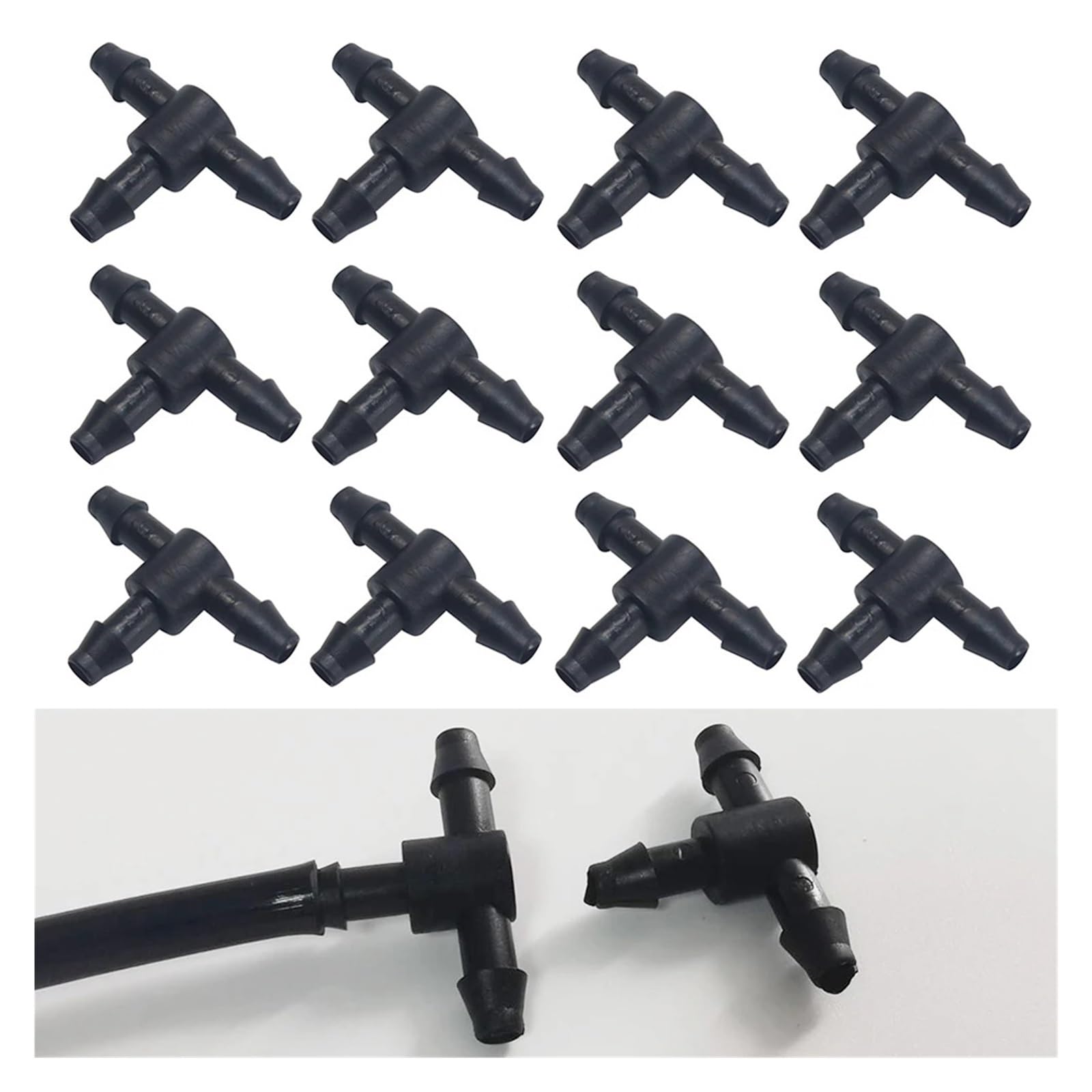 Tubo a T in plastica da 500 pezzi, connettore capillare for irrigazione a goccia, gancio invertito 6 mm, raccordi giardino