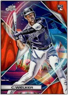 COLTON WELKER RC 2022 Topps Cosmic Chrome Refractor /25 Orange Galactic #22 ROOKIE Rockies NM+-MT+ MLB Baseball