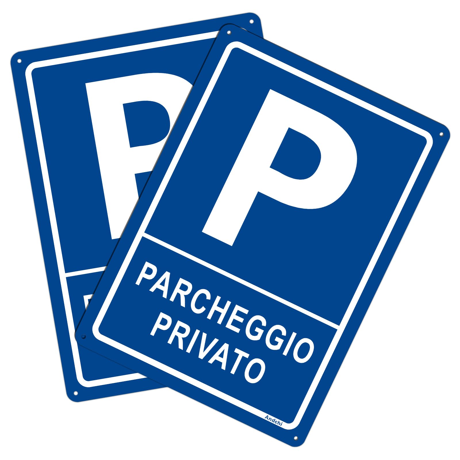 2pz Cartelli di parcheggio privato Suggerimenti per i segni di spazi di parcheggio privati(Blu - Parcheggio privato, 25 * 35cm)