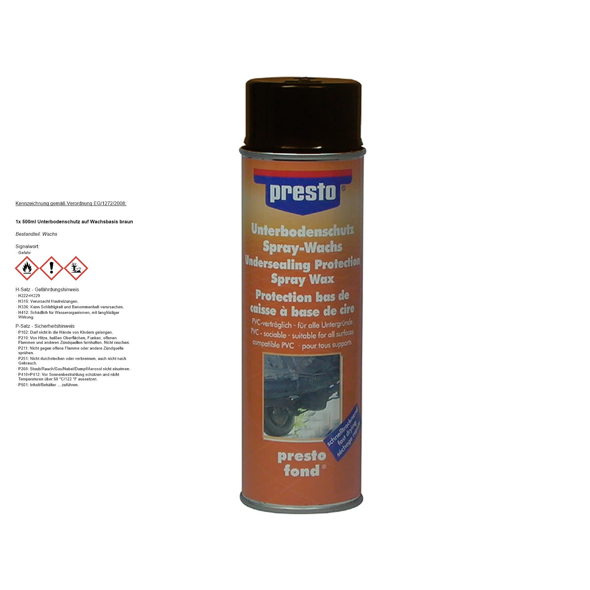 Presto Braun Unterbodenwachs Hell Inhalt: 500 Ml