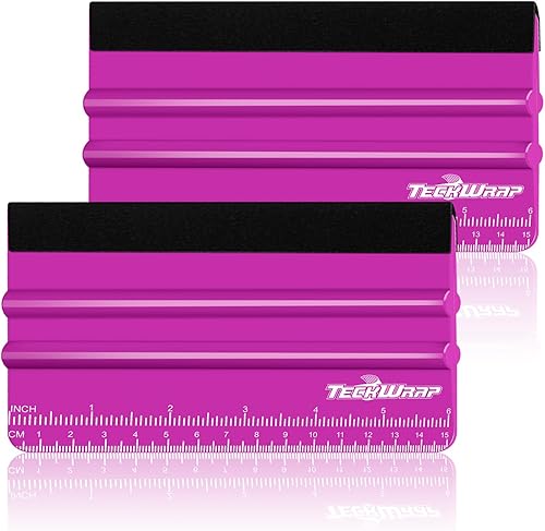 Vista 71 de Teckwrap - Escobilla de goma, fieltro y plástico de 4 pulgadas para calcomanías de vinilo para automóviles, herramienta de aplicación 1pcs Azul