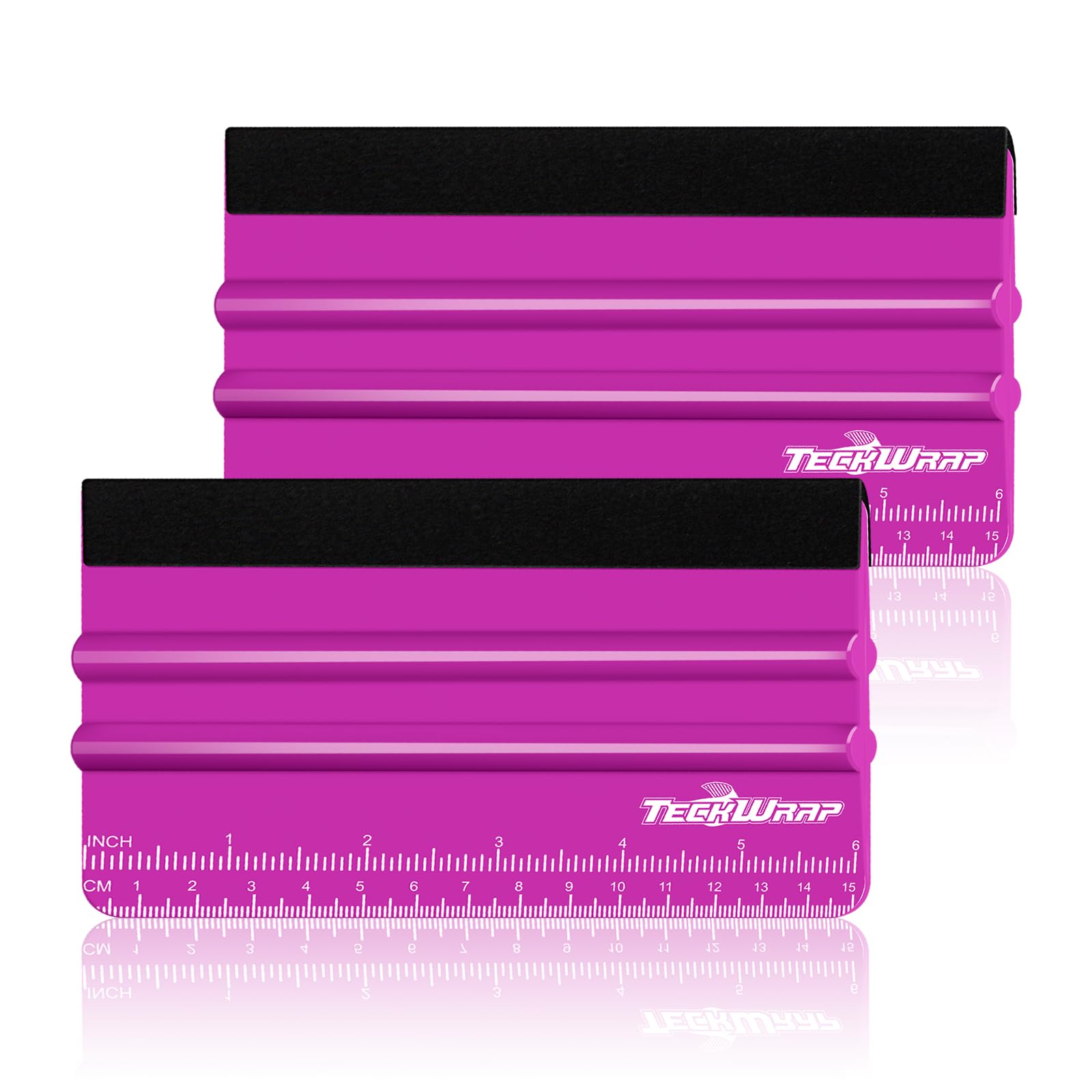 TECKWRAP Professional Felt Squeegee for Vinyl, Pitaya, 2 PCS, 6"x2.9"