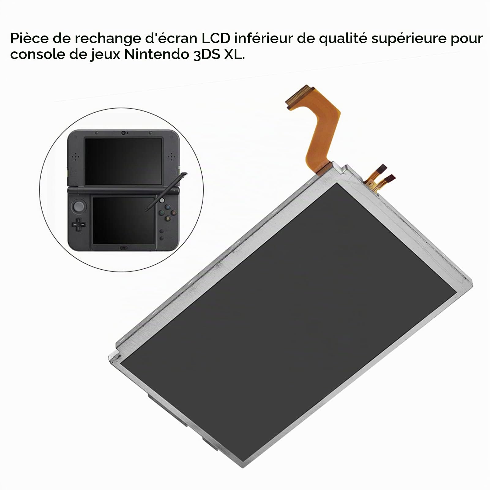 Dioche 3DS XL écran Supérieur, Écran LCD Supérieur Supérieur pour Jeux Système 3DS XL, Pièces de Rechange, Accessoires
